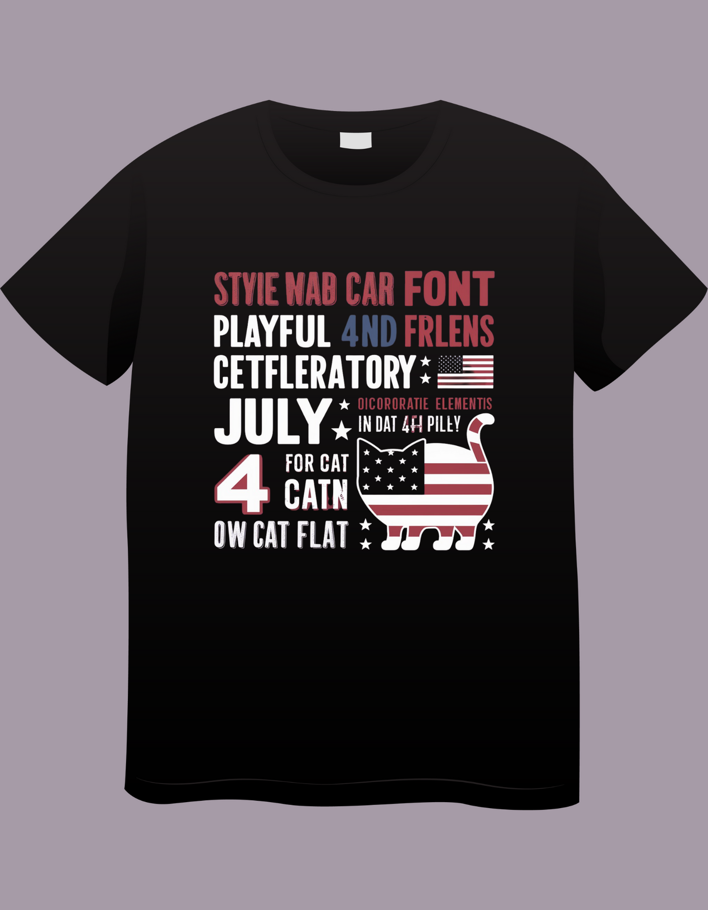 Unisex T-Shirt design American cat