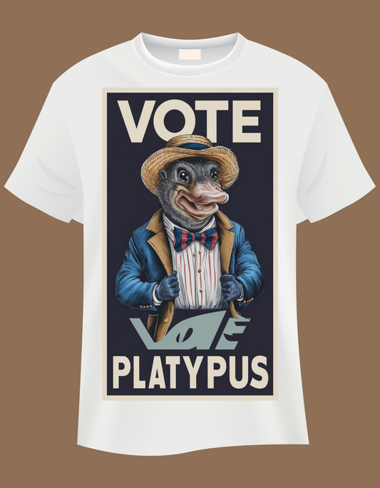 Unisex T-Shirt design Vote Playpus
